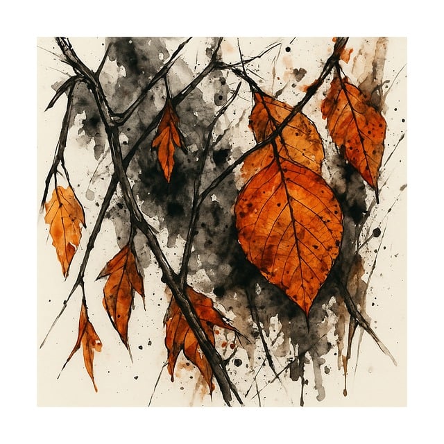 Free autumn leaves watercolor vector