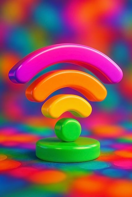 Free wi-fi symbol colorful vibrant illustration