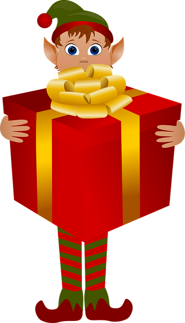 Free christmas elf leprechaun christmas illustration