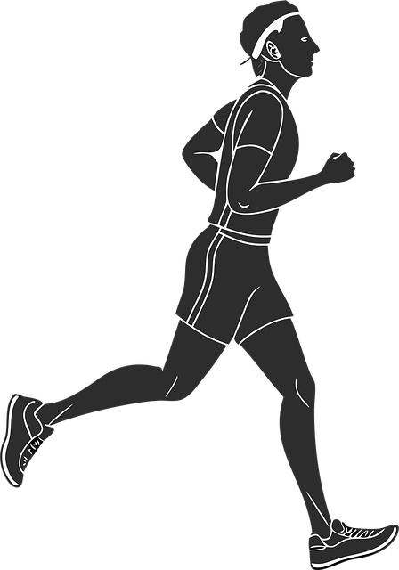 Free running man running silhouette runner illustration