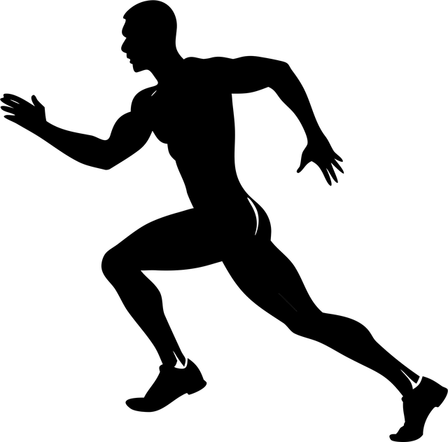 Free running man running silhouette runner illustration