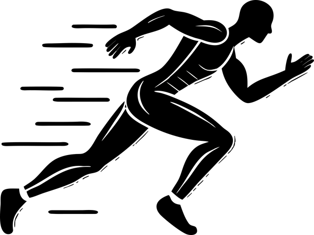 Free running man running silhouette runner illustration