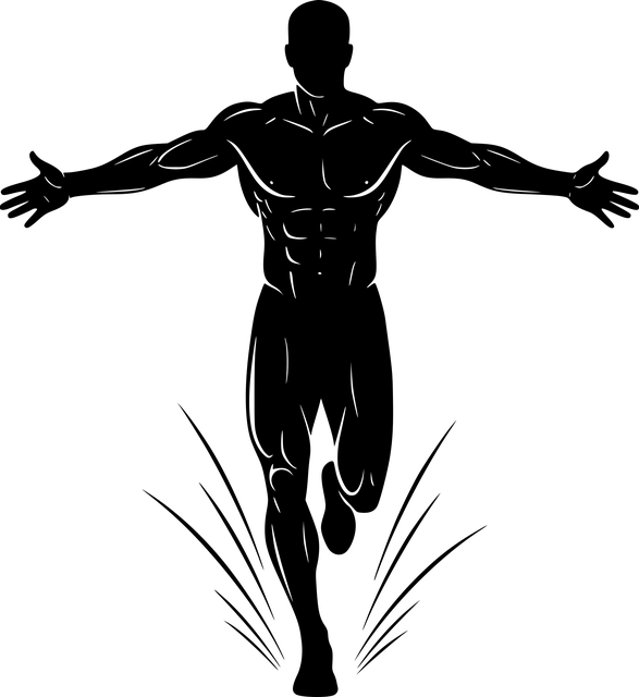 Free running man running silhouette runner illustration
