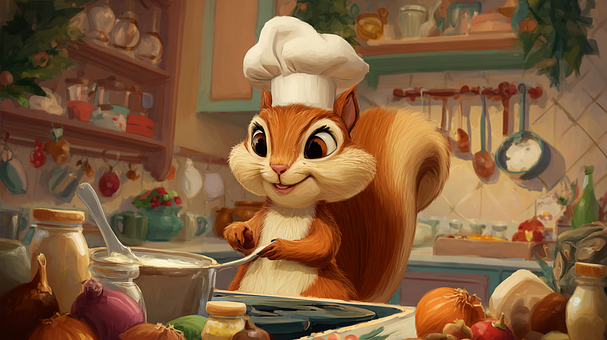 Free Chipmunk Food illustration and picture