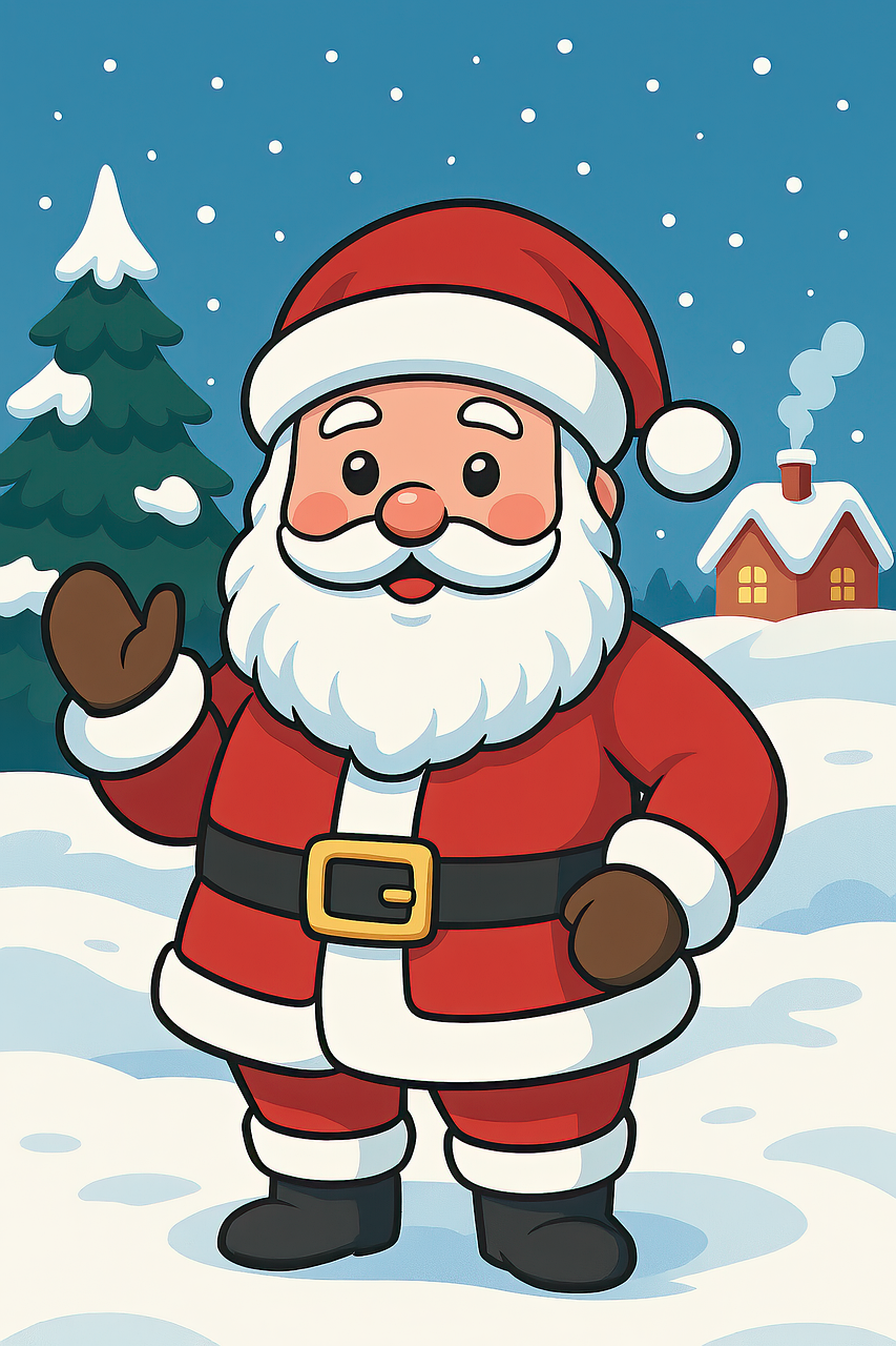 santa claus cartoon drawing