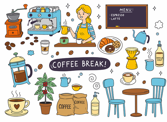 Free coffee barista cafe vector