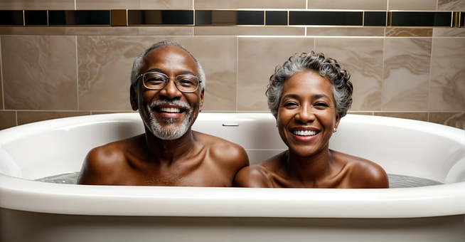 Free Elderly Black Couple Elderly illustration and picture