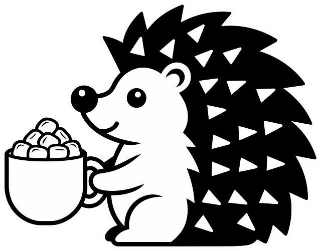 Free hedgehog cartoon marshmallows vector