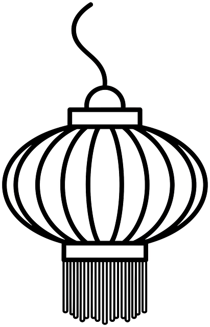 Free lantern chinese outline vector
