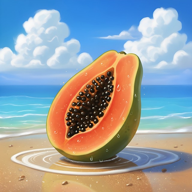 Papaja, Fruit, Tropisch, Strand, Zomer