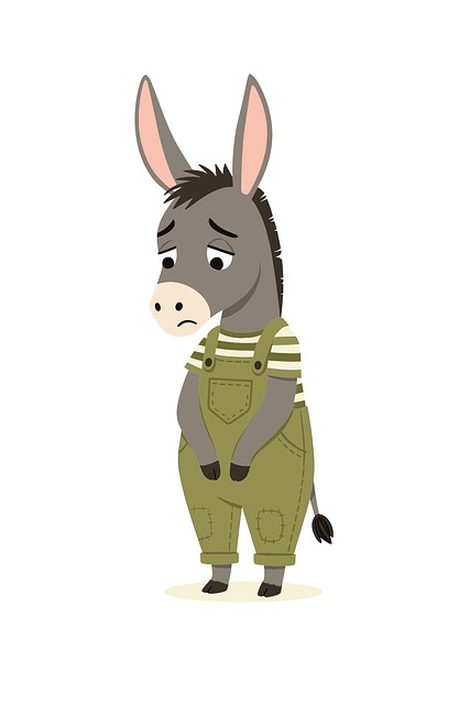 Free donkey burro cartoon illustration