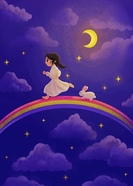 Free drawing cartoon kid illustration
