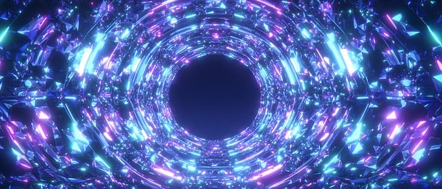 Free space tunnel wormhole illustration