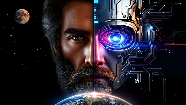 Free cyborg future futuristic illustration
