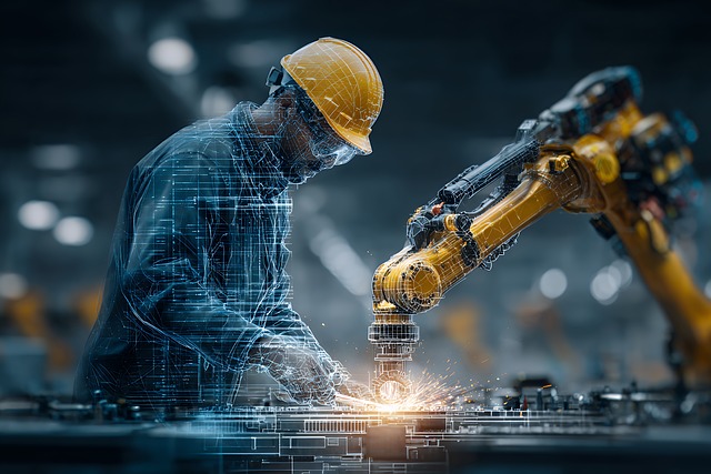 Free welder industrial manufacturing illustration