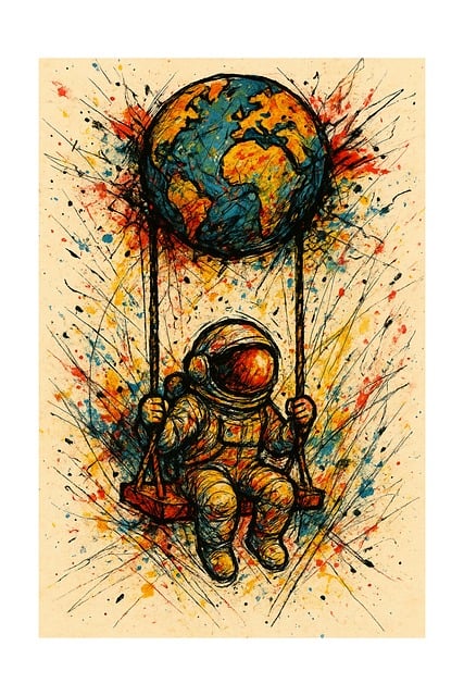 Free astronaut earth planet vector