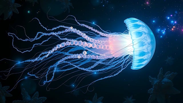 Free jellyfish ocean water illustration