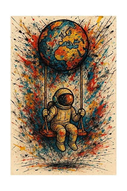 Free astronaut earth planet vector