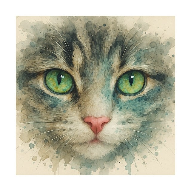 Free cat watercolor feline vector
