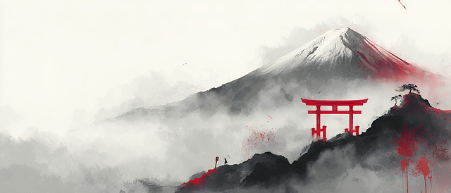 Free torii shrine japan illustration
