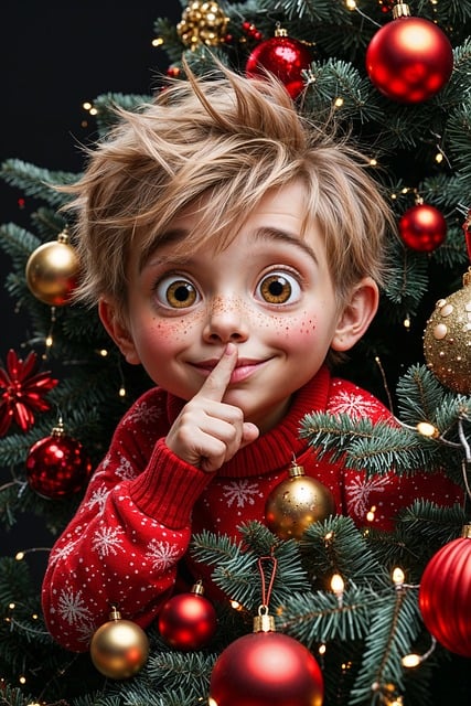 Free festive joyful mischievous illustration