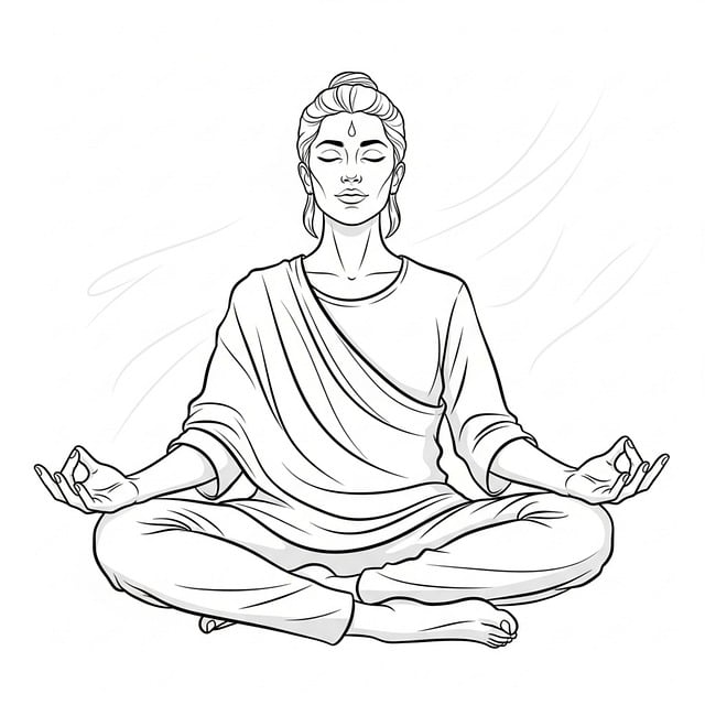 Free meditation yoga mindfulness illustration