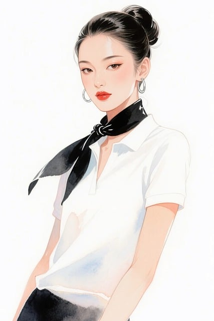 Free stylish woman elegant female minimalist design illustration