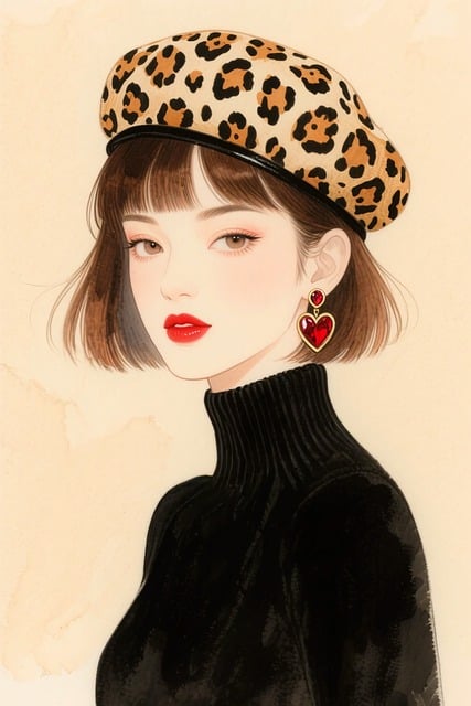 Free stylish woman fashion illustration elegant female illustration