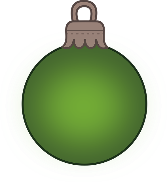 Jul, Dekoration, Kugle, Grøn, Ornament