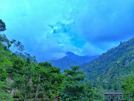 Landschaft, Natur, Berg, Wolken, Bali
