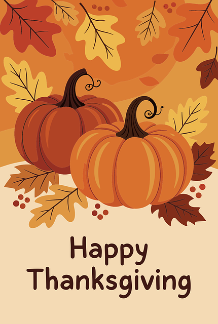 Free thanksgiving card autumn design harvest season vector