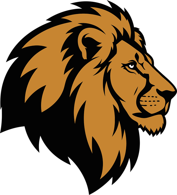 Free lion head mascot illustration