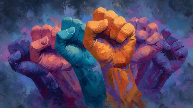 Download free HD stock image of Fist Unity Free fist unity solidarity illustration