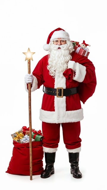 Free santa white background illustration