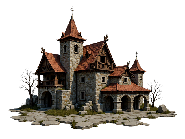 Free country house house building illustration