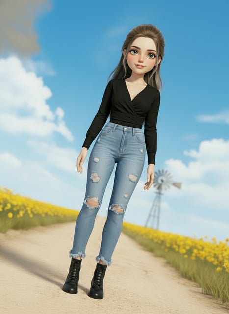 Free Girl Face ai generated image and illustration