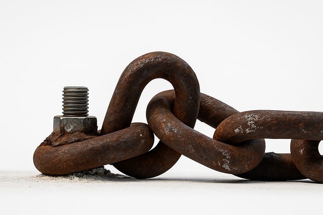 Free rust chain bolt illustration