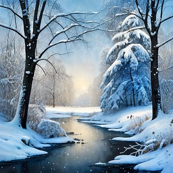 Free Winter Forest illustration and picture