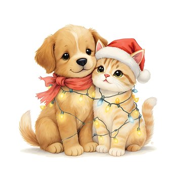 Free Dog Cat illustration and picture