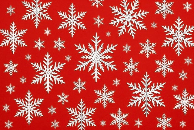 Schneeflocken, Rot, Weiß, Weihnachten