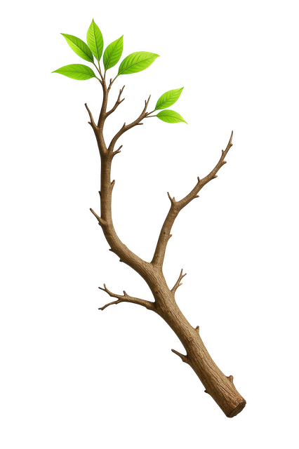 Free tree branch green leaves natural element illustration