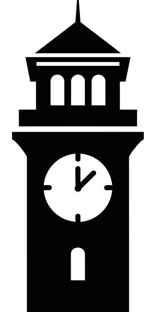 Free clock tower tower silhouette vector