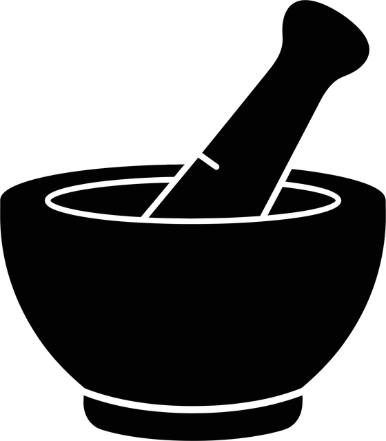 Free mortar and pestle silhouette icon vector