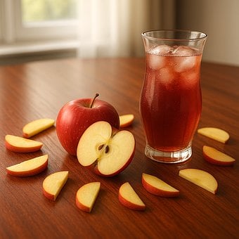 Free Fresh Apple Juice Red Apples illustration and picture