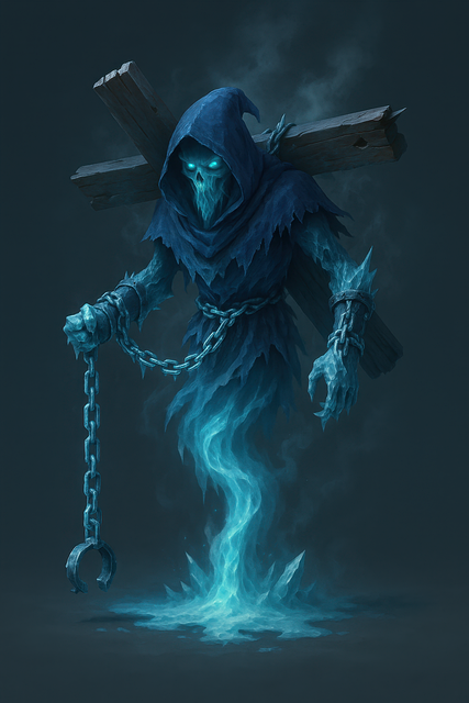 Download Ghost Reaper, Blue Spirit, Dark Fantasy Art. Royalty-Free ...