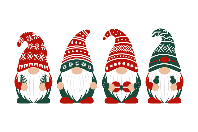 Free gnome christmas holiday vector
