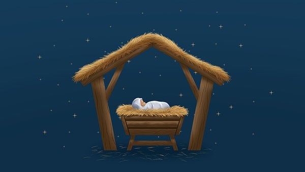 Free Christmas Baby illustration and picture