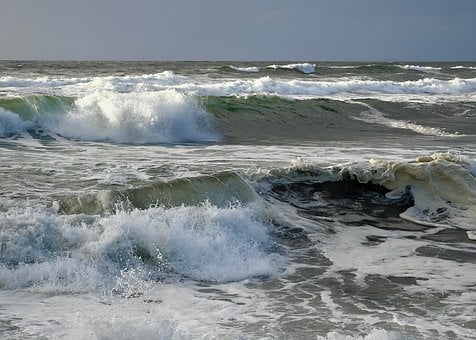 Kystnære Oregon, Bugten, Bølger