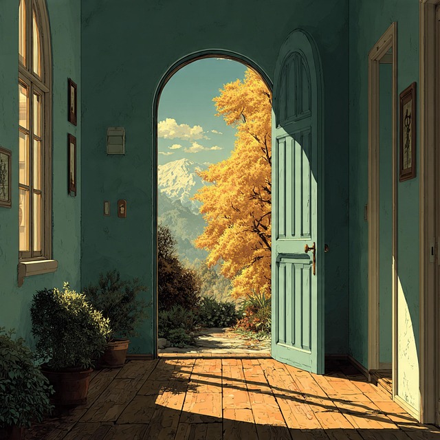 Free moving home nature illustration