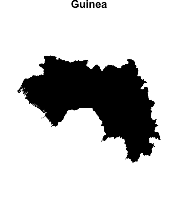 Mapa De Guinea, Guinea, Mapa, Frontera
